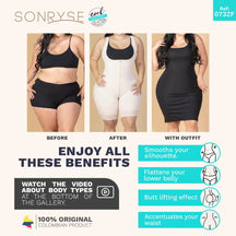 Fajas Sonryse TR73ZF – Colombian Faja Shorts | High - Rise Butt Lift - Colombian Shapewear | Siluets
