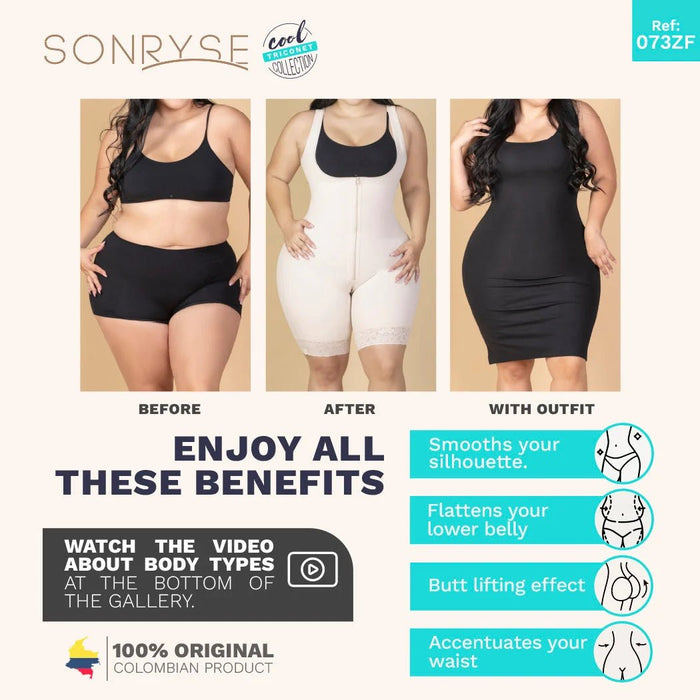 Fajas Sonryse TR73ZF – Colombian Faja Shorts | High - Rise Butt Lift - Colombian Shapewear | Siluets