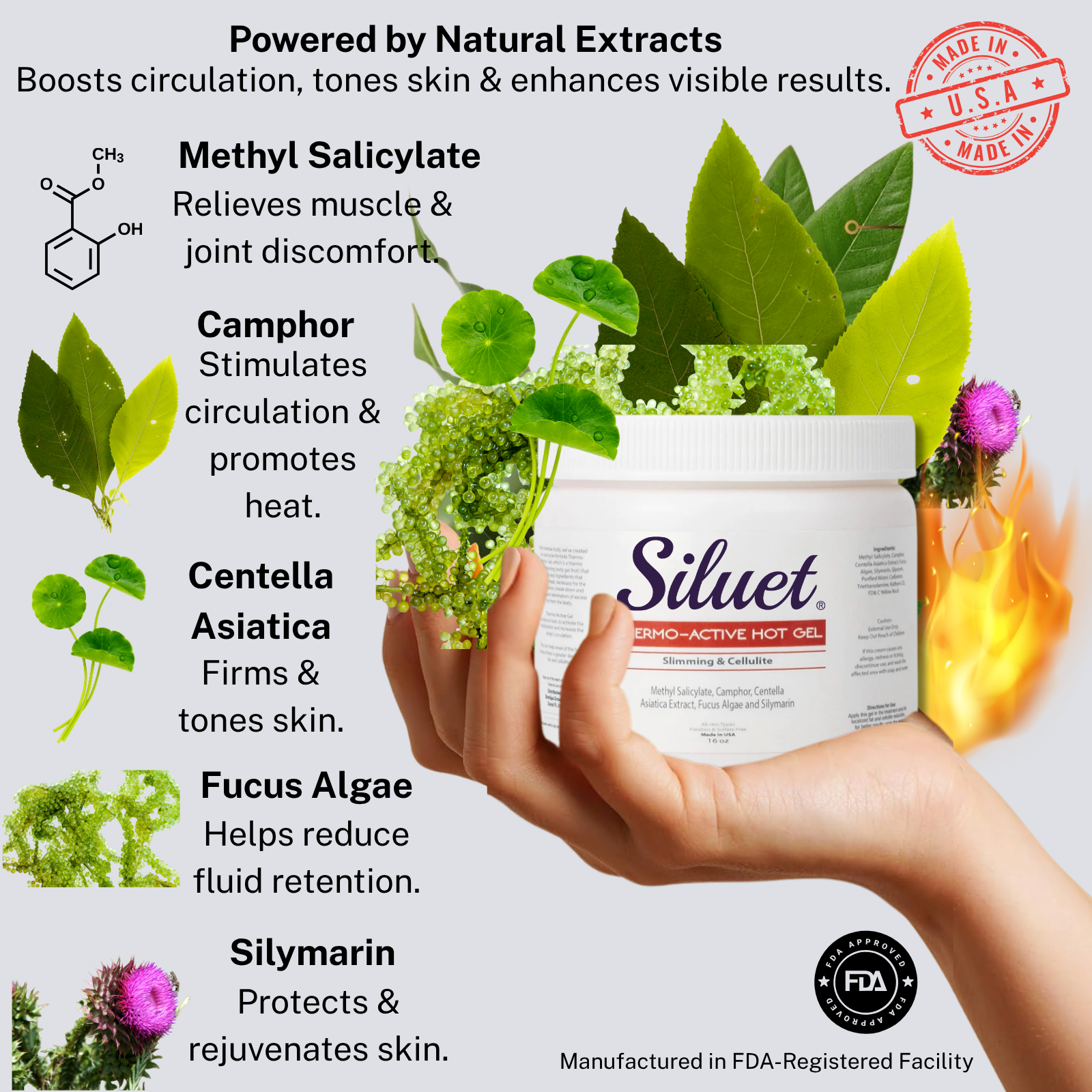 Siluet Thermo-Active Hot Gel – Firming & Anti-Cellulite Spa Gel (16 oz)