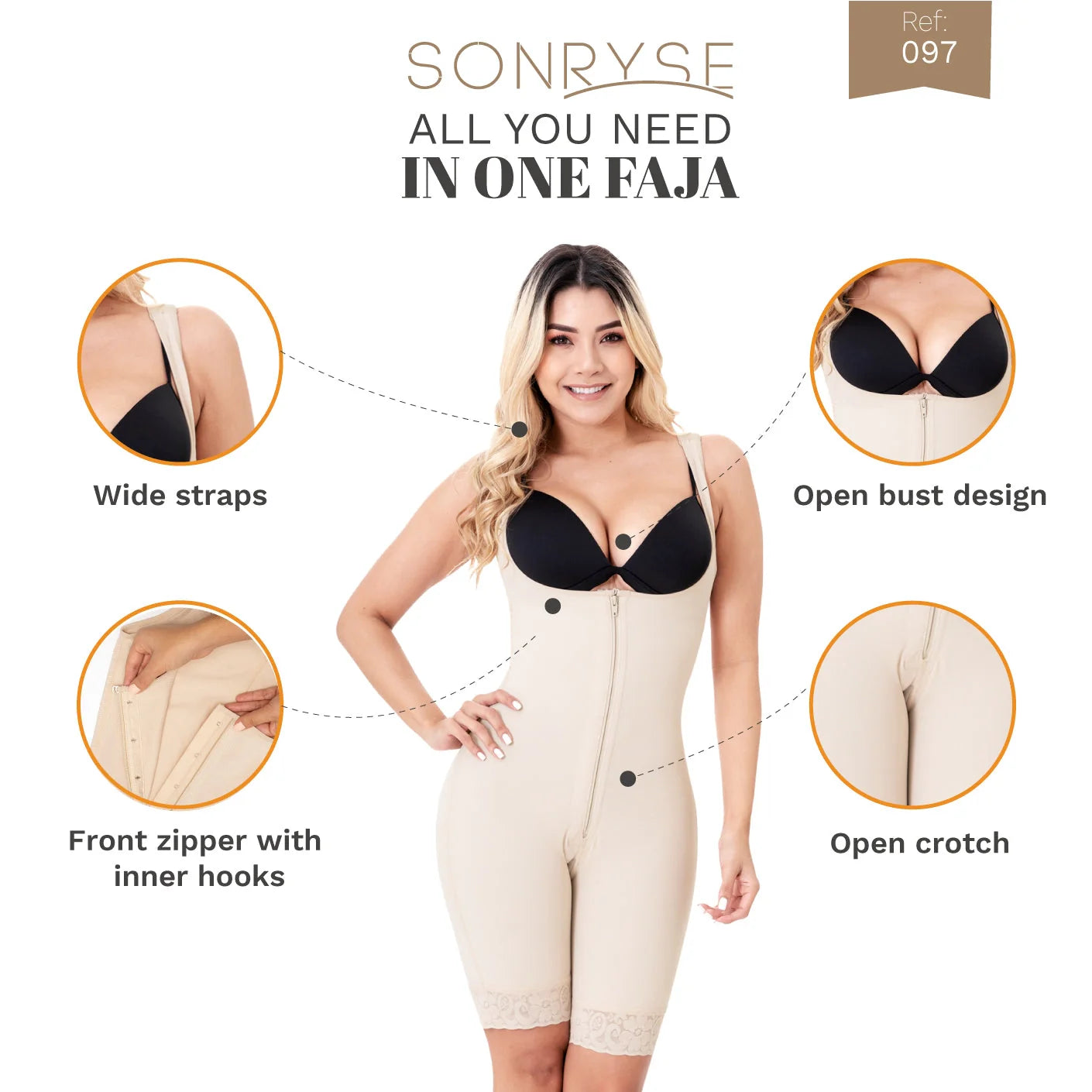 Sonryse 097ZF – Postpartum & Post-Surgery Faja | Tummy Control