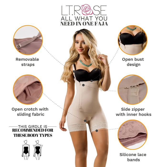 LT Rose 21111 Colombian Bodysuit – Butt Lifter & Thigh Shaper - Colombian Shapewear | Siluets