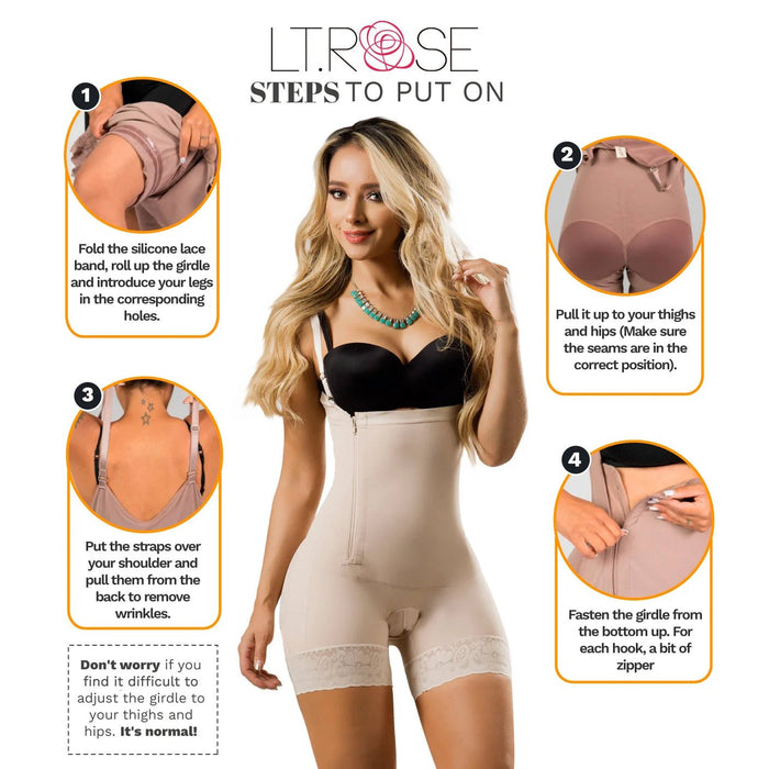 LT Rose 21111 Colombian Bodysuit – Butt Lifter & Thigh Shaper - Colombian Shapewear | Siluets