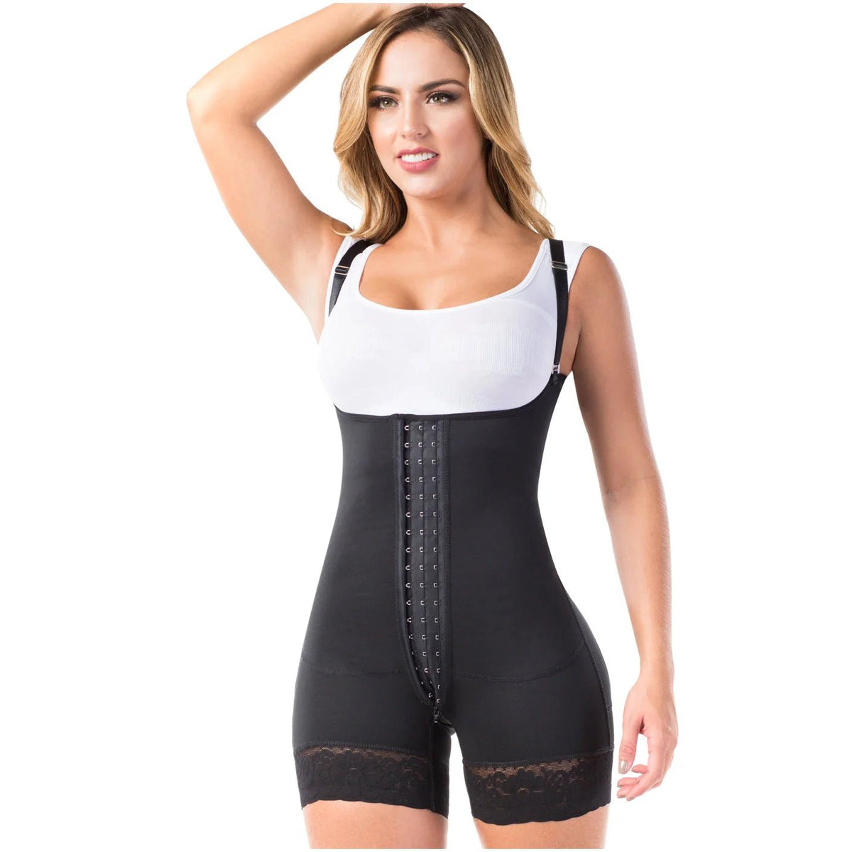 LT.Rose 21123 | Colombian Butt Lifting Tummy Control Body Faja | Mid Thigh & Open Bust - Colombian Shapewear | Siluets