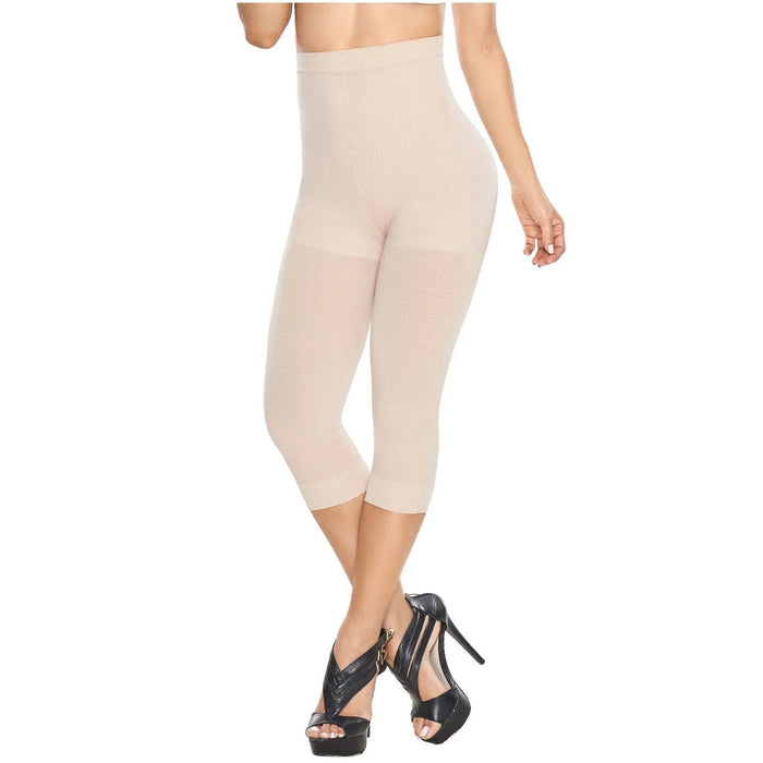 LT.Rose 21993 | High Waist Butt - Lifting Compression Capris | Knee - Length Thigh Shaper - Colombian Shapewear | Siluets