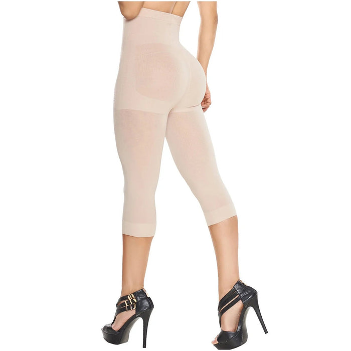 LT.Rose 21993 | High Waist Butt - Lifting Compression Capris | Knee - Length Thigh Shaper - Colombian Shapewear | Siluets