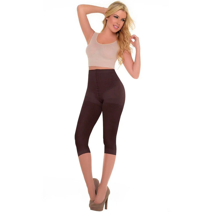 LT.Rose 21993 | High Waist Butt - Lifting Compression Capris | Knee - Length Thigh Shaper - Colombian Shapewear | Siluets