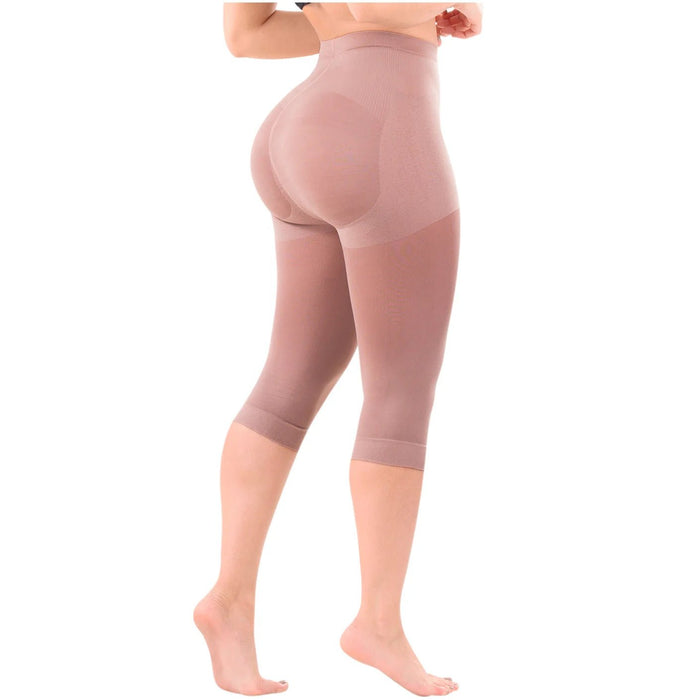 LT.Rose 21993 | High Waist Butt - Lifting Compression Capris | Knee - Length Thigh Shaper - Colombian Shapewear | Siluets
