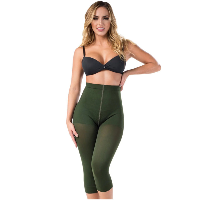 LT.Rose 21993 | High Waist Butt - Lifting Compression Capris | Knee - Length Thigh Shaper - Colombian Shapewear | Siluets