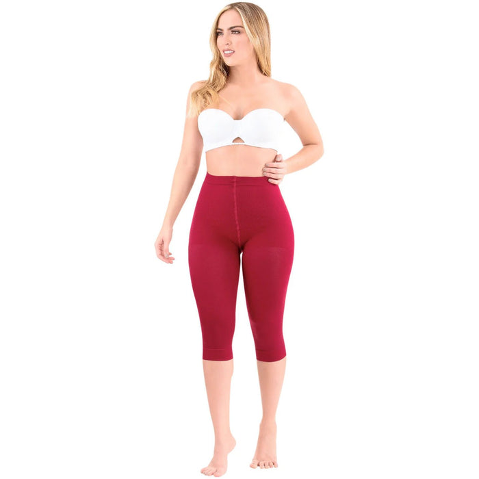 LT.Rose 21993 | High Waist Butt - Lifting Compression Capris | Knee - Length Thigh Shaper - Colombian Shapewear | Siluets