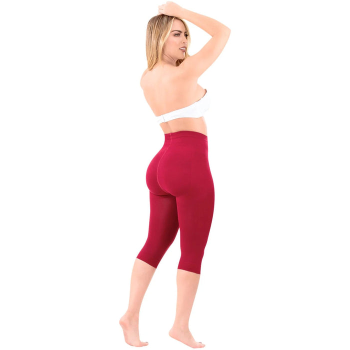 LT.Rose 21993 | High Waist Butt - Lifting Compression Capris | Knee - Length Thigh Shaper - Colombian Shapewear | Siluets