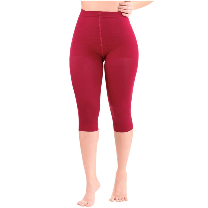 LT.Rose 21993 | High Waist Butt - Lifting Compression Capris | Knee - Length Thigh Shaper - Colombian Shapewear | Siluets