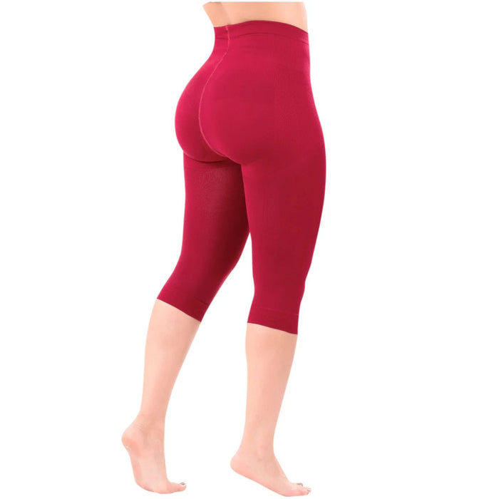 LT.Rose 21993 | High Waist Butt - Lifting Compression Capris | Knee - Length Thigh Shaper - Colombian Shapewear | Siluets
