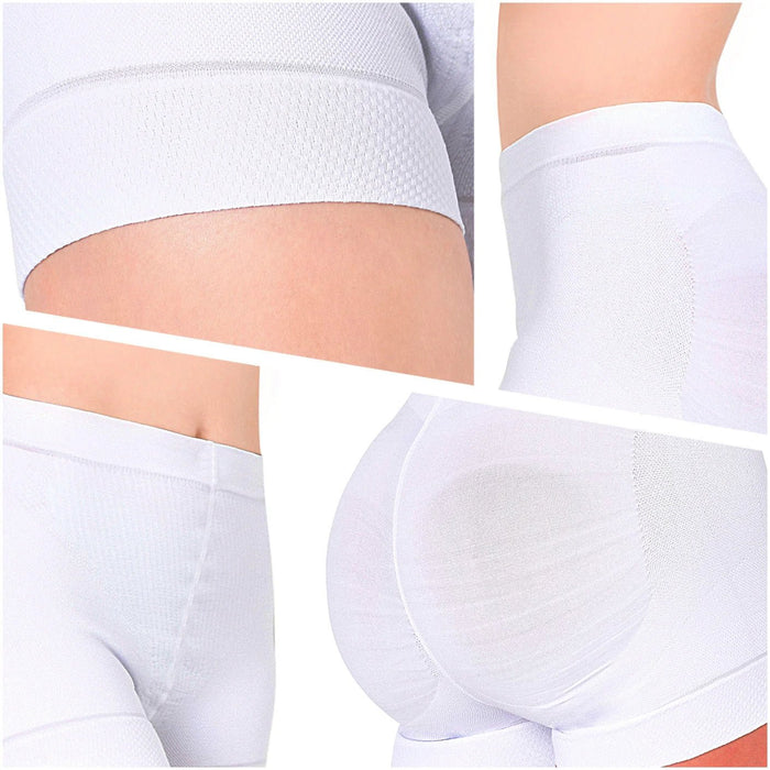 LT.Rose 21996 | High Waist Mid Thigh Fupa Control Shaper | Natural Butt Lifting Shorts - Colombian Shapewear | Siluets