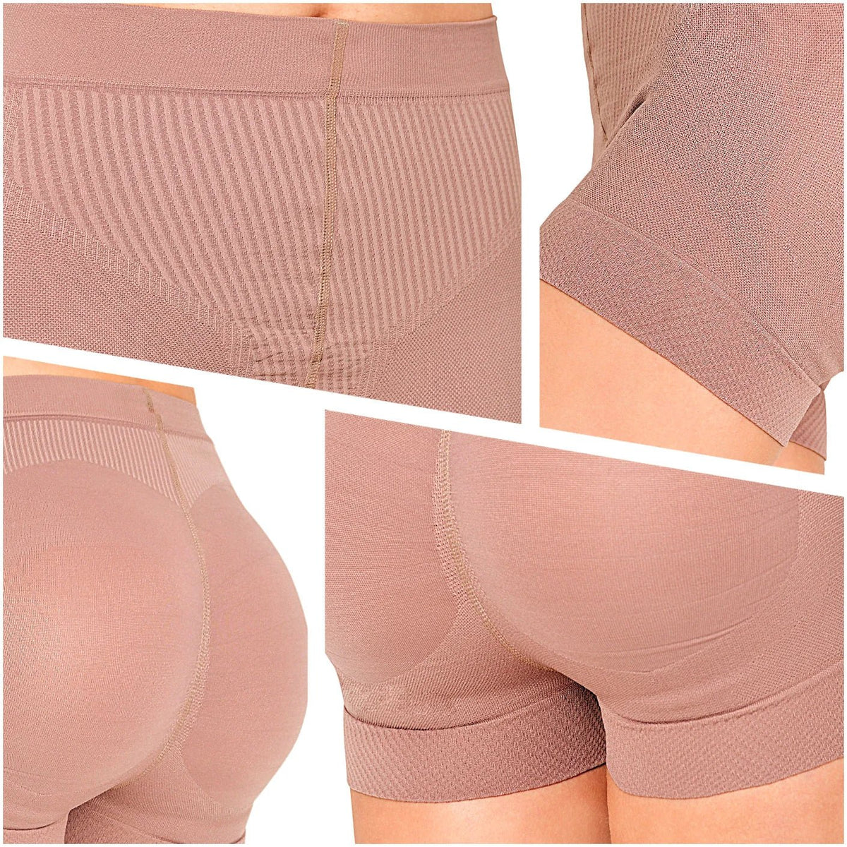LT.Rose 21996 | High Waist Mid Thigh Fupa Control Shaper | Natural Butt Lifting Shorts - Colombian Shapewear | Siluets