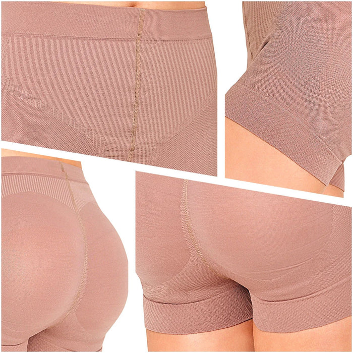 LT.Rose 21996 | High Waist Mid Thigh Fupa Control Shaper | Natural Butt Lifting Shorts - Colombian Shapewear | Siluets