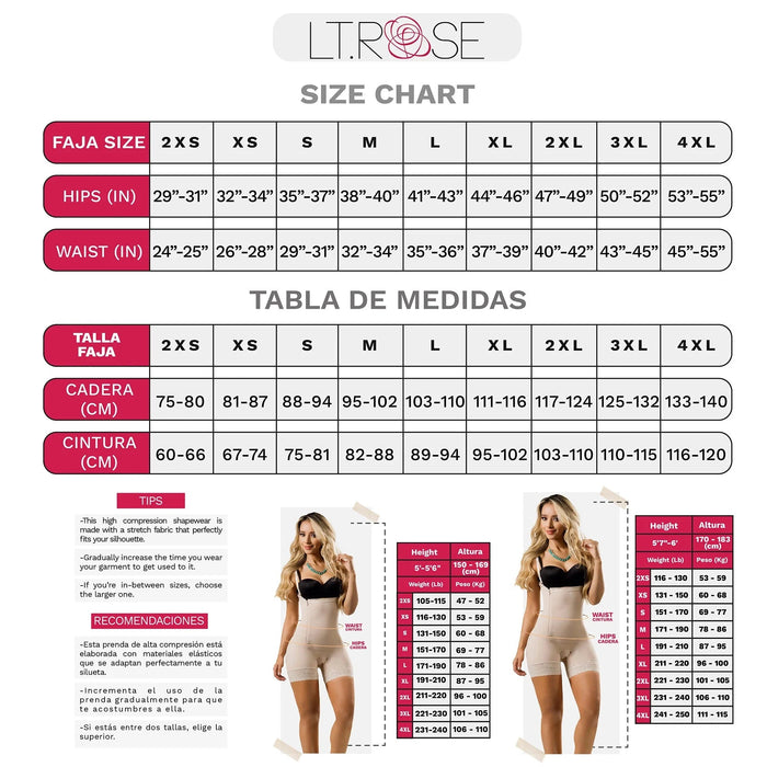 LT.Rose 21231 | High Waist Butt Lifter Shaping Leggings for Women | Long Leg & Medium Compression - Colombian Shapewear | Siluets