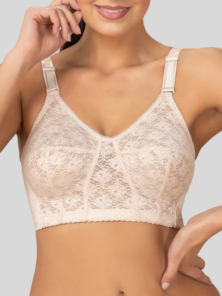 Lace No Hoop Bra with Full Coverage and Perfect Fit | Wireless Support for Ultimate Comfort | Made in Colombia Siluets