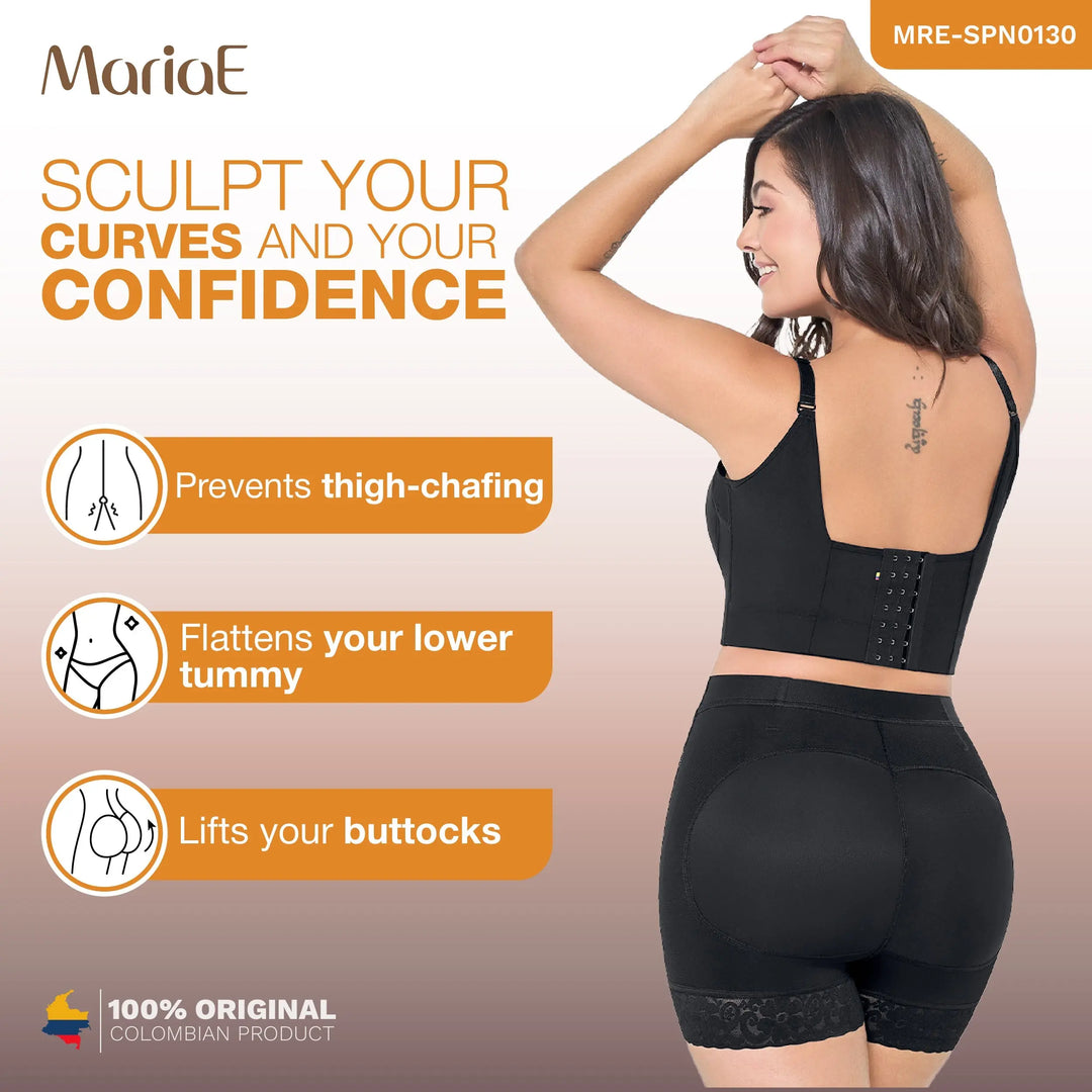 MARIAE FU101 Fajas Colombianas – High Waist Butt Lifter Shaper Shorts | High Compression Shapewear Siluets