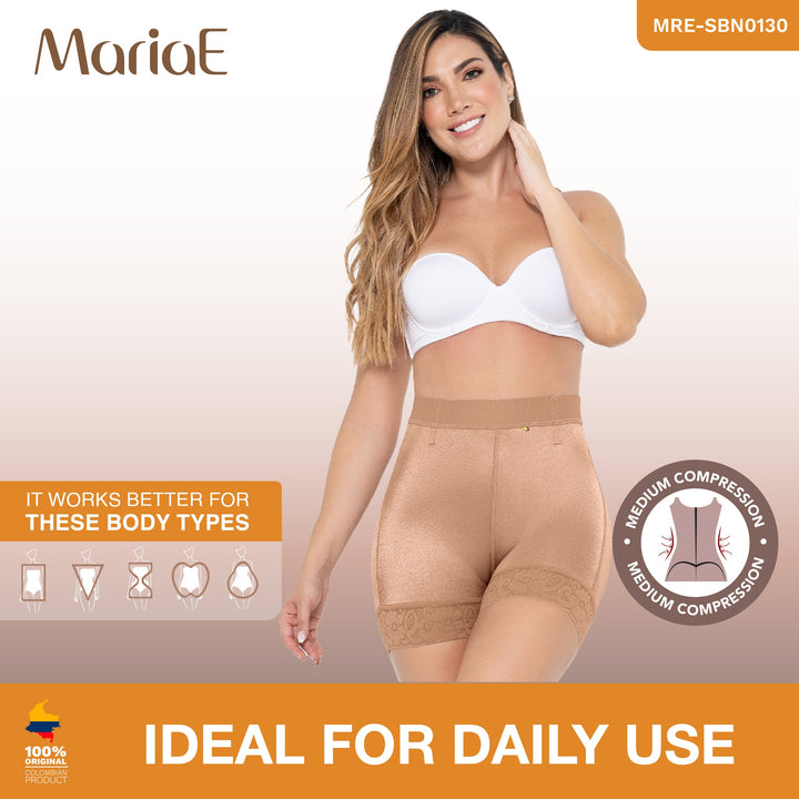 MARIAE SBN0130 Fajas Colombianas High Waisted Shapewear Shorts for Women Butt Lift Triconet | FU100