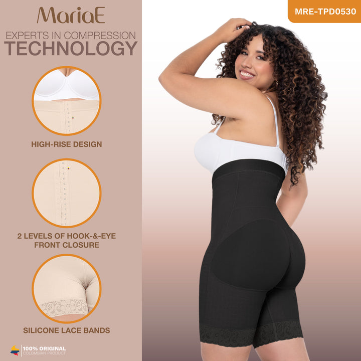 MARIAE TPD0530 Fajas Colombianas High Waisted Shaper Shorts for Women Butt Lift High Compression Front Hooks | FC304