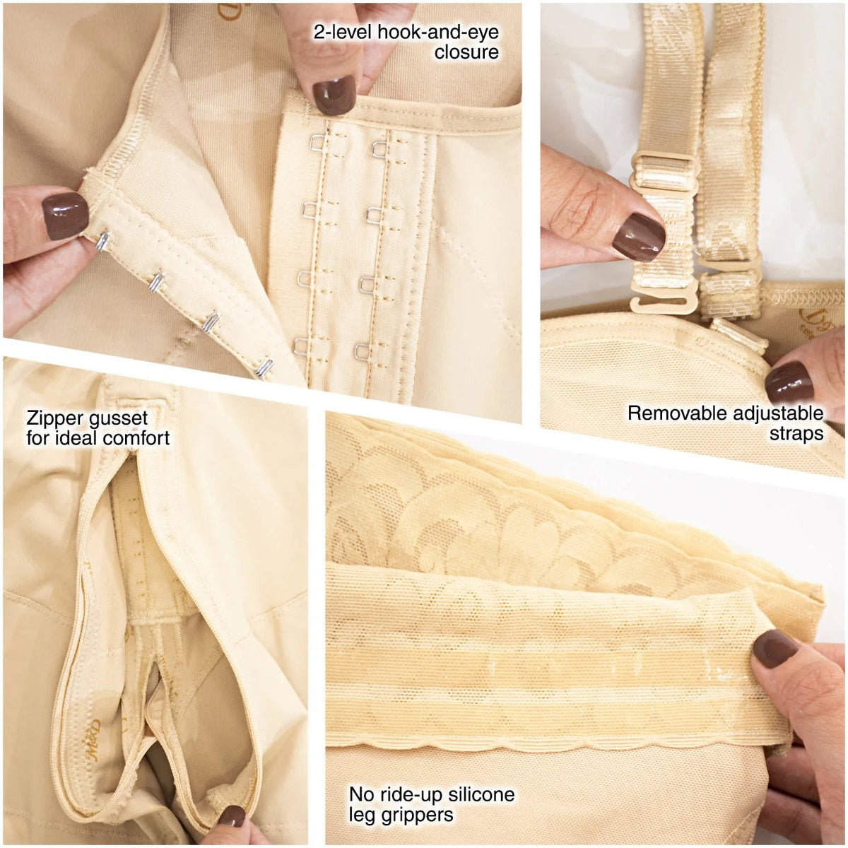 Fajas MYD 0066 – Strapless Mid - Thigh Body Shaper | High Compression Shapewear - Colombian Shapewear | Siluets
