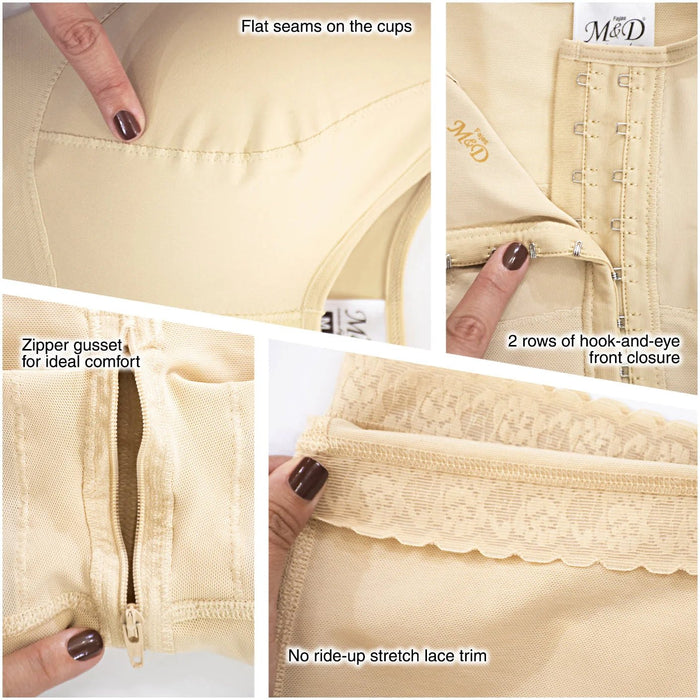 Fajas MYD 0120 – Full Bodysuit with Built - In Bra | High Compression Colombian Shapewear - Colombian Shapewear | Siluets