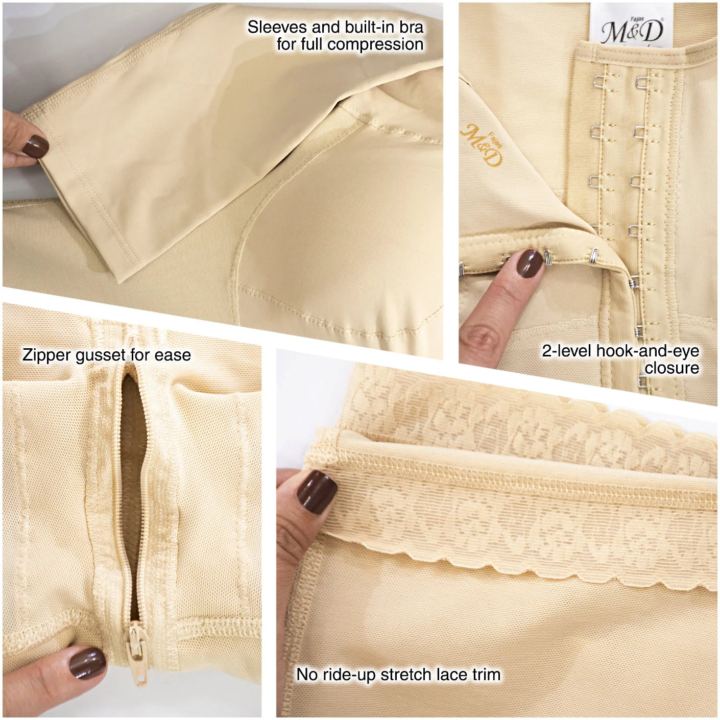 Fajas MYD 0161 – Full Bodysuit Body Shaper for Women | High Compression Shapewear