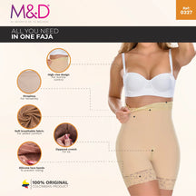 Fajas MYD 0327 – Colombian High - Waist Compression Shorts | Tummy Control - Colombian Shapewear | Siluets