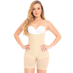 Fajas MYD 0066 – Strapless Mid-Thigh Body Shaper | High Compression Shapewear