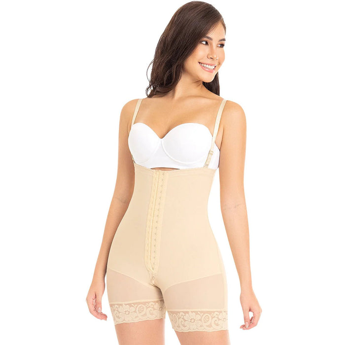 Fajas MYD 0066 – Strapless Mid - Thigh Body Shaper | High Compression Shapewear - Colombian Shapewear | Siluets