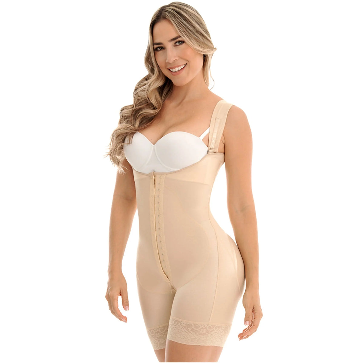 Fajas MYD F0269 – Colombian Post - Surgery Faja | Open - Bust Mid - Thigh - Colombian Shapewear | Siluets