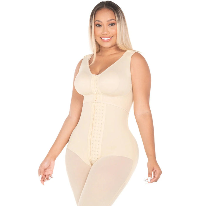 Fajas MYD 00470 – Colombian Post - Op Bodysuit with Bra | High Compression - Colombian Shapewear | Siluets