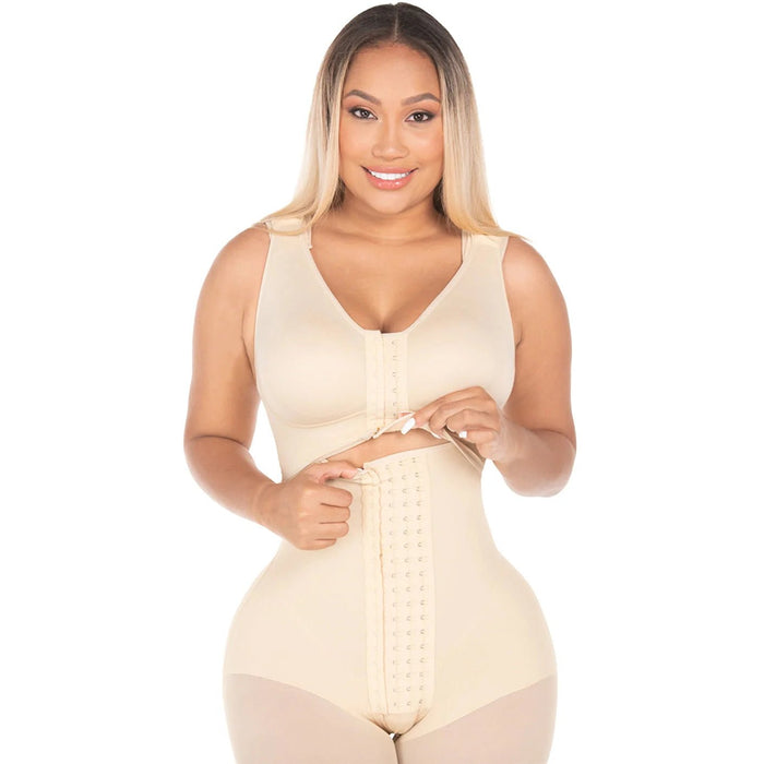 Fajas MYD 00470 – Colombian Post - Op Bodysuit with Bra | High Compression - Colombian Shapewear | Siluets
