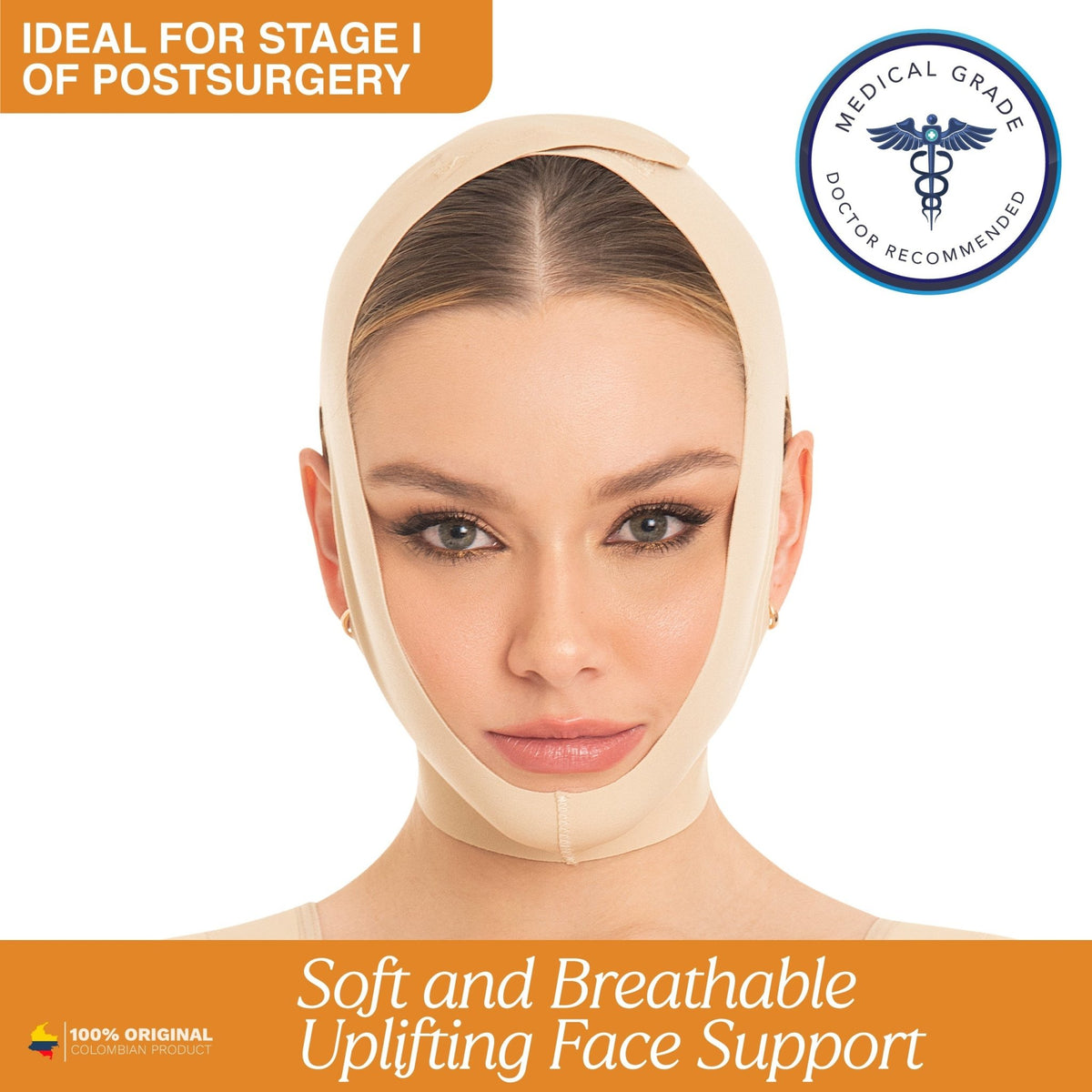 Fajas MYD 0810 – Chin Compression Strap | Post - Surgical Colombian Shapewear - Colombian Shapewear | Siluets