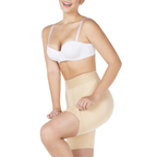 Women wearing a Beige Shaper short