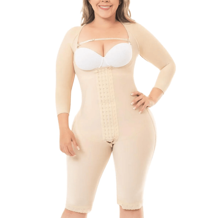 Fajas MYD F04474 – Colombian Post - Surgery Faja | With Sleeves - Colombian Shapewear | Siluets