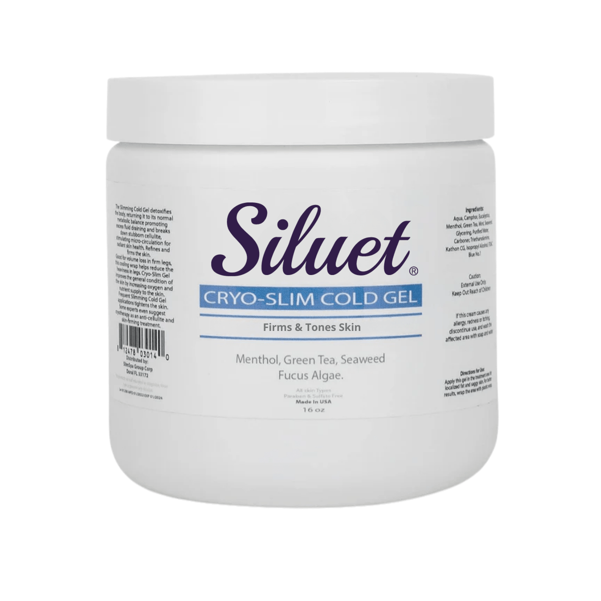 Siluet Thermo - Active Cold Gel – Cooling Anti - Cellulite Massage Gel (16 oz) - Colombian Shapewear | Siluets