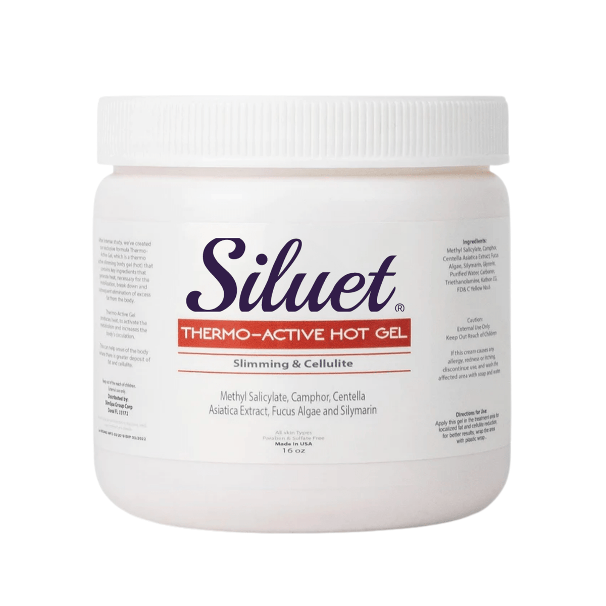 Siluet Thermo - Active Hot Gel – Firming & Anti - Cellulite Spa Gel (16 oz) - Colombian Shapewear | Siluets