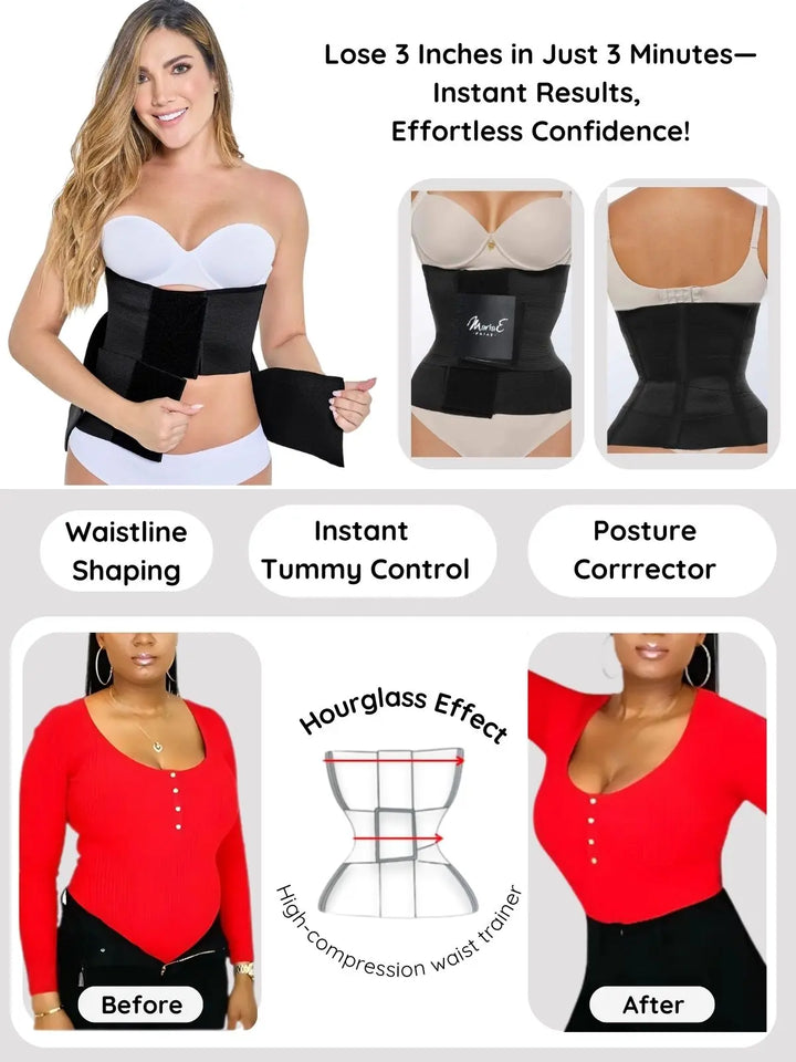 Maria E Triple-Strap Adjustable Waist Trainer – For Workouts & Everyday Shaping Siluets