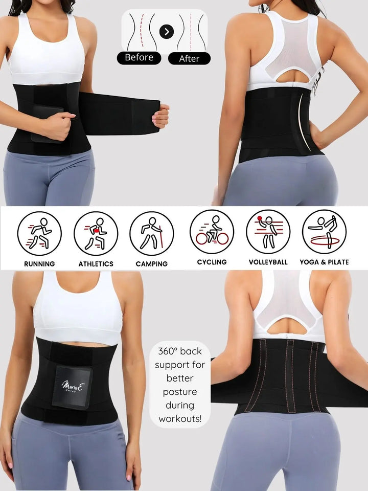 Maria E Triple-Strap Adjustable Waist Trainer – For Workouts & Everyday Shaping Siluets