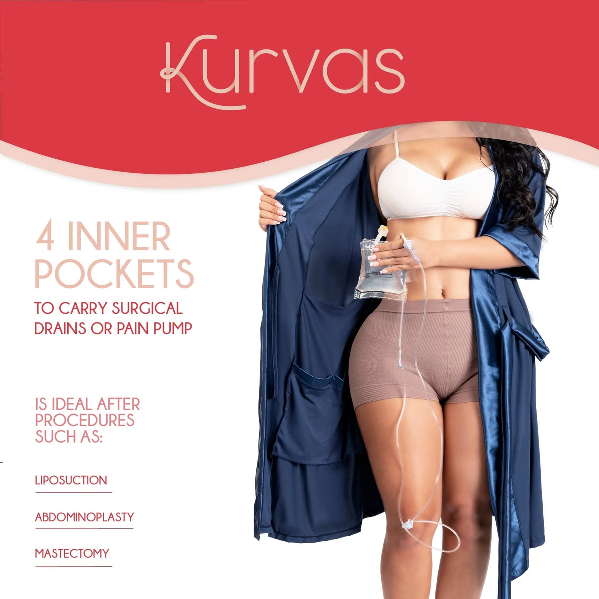 Kurvas 401VINS - M – Post - Surgery Pajamas | Mastectomy Recovery - Colombian Shapewear | Siluets