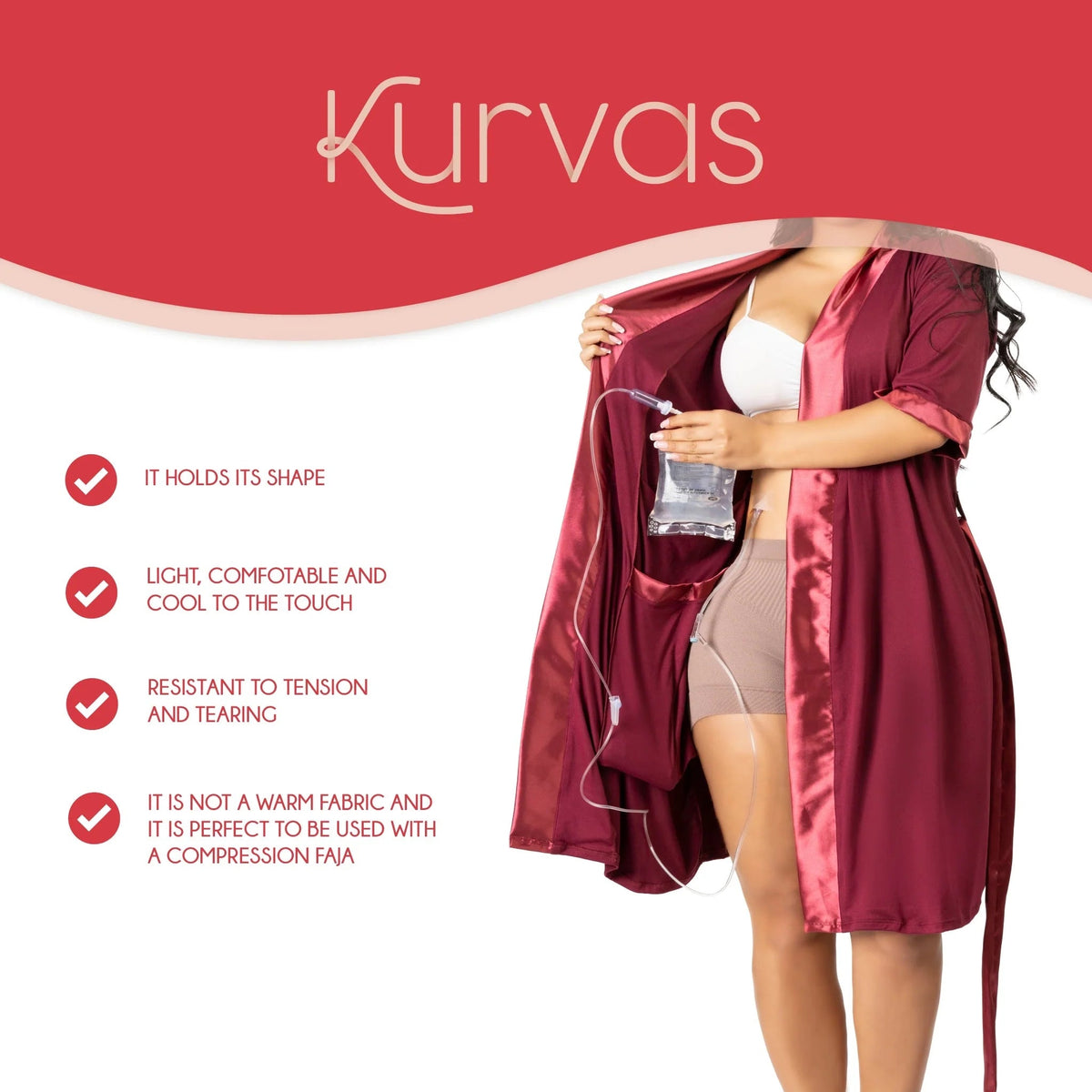 Kurvas 401VINS - M – Post - Surgery Pajamas | Mastectomy Recovery - Colombian Shapewear | Siluets