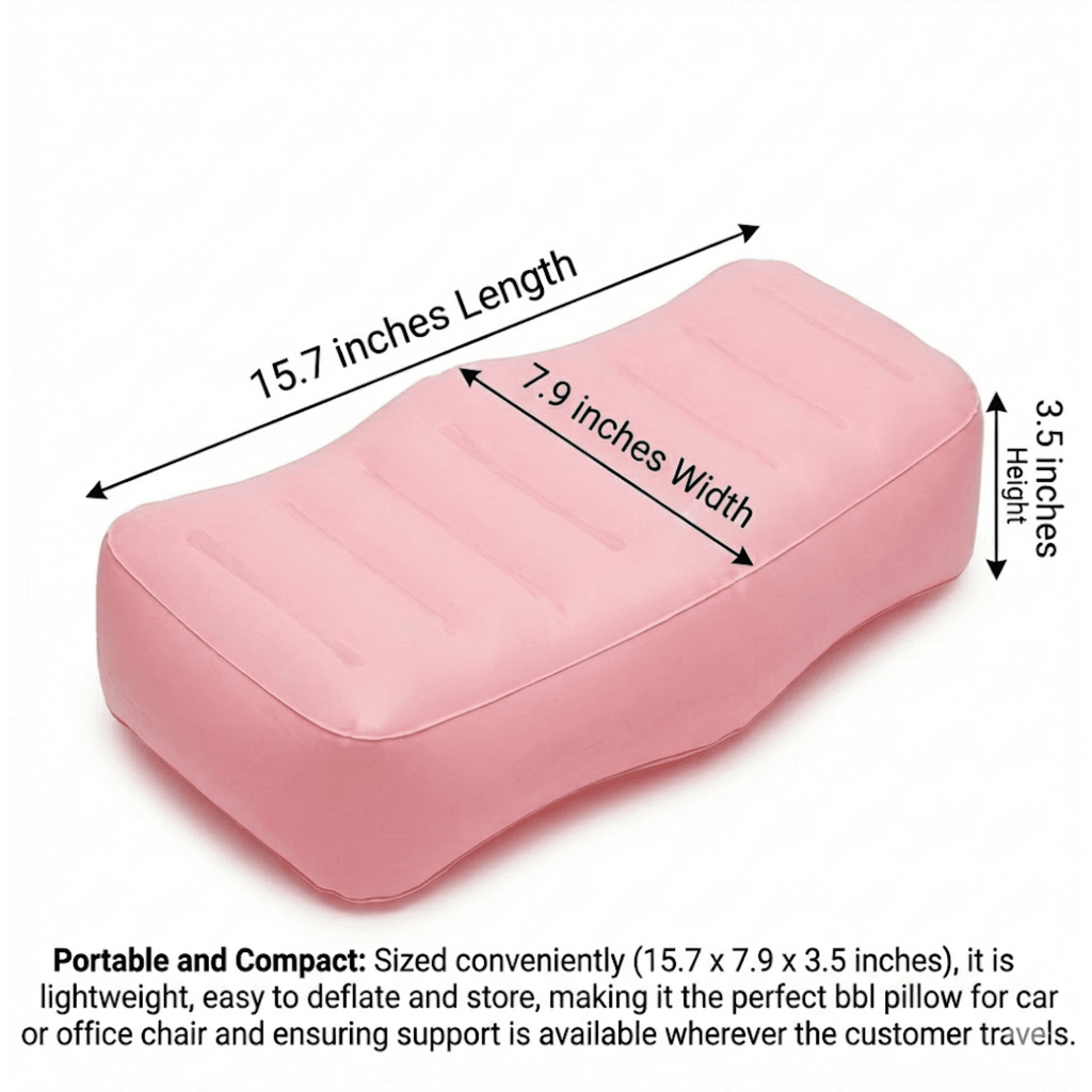 Be Shapy Portable BBL Seat Cushion – Inflatable Post - Op Pillow for Safe Sitting - Colombian Shapewear | Siluets