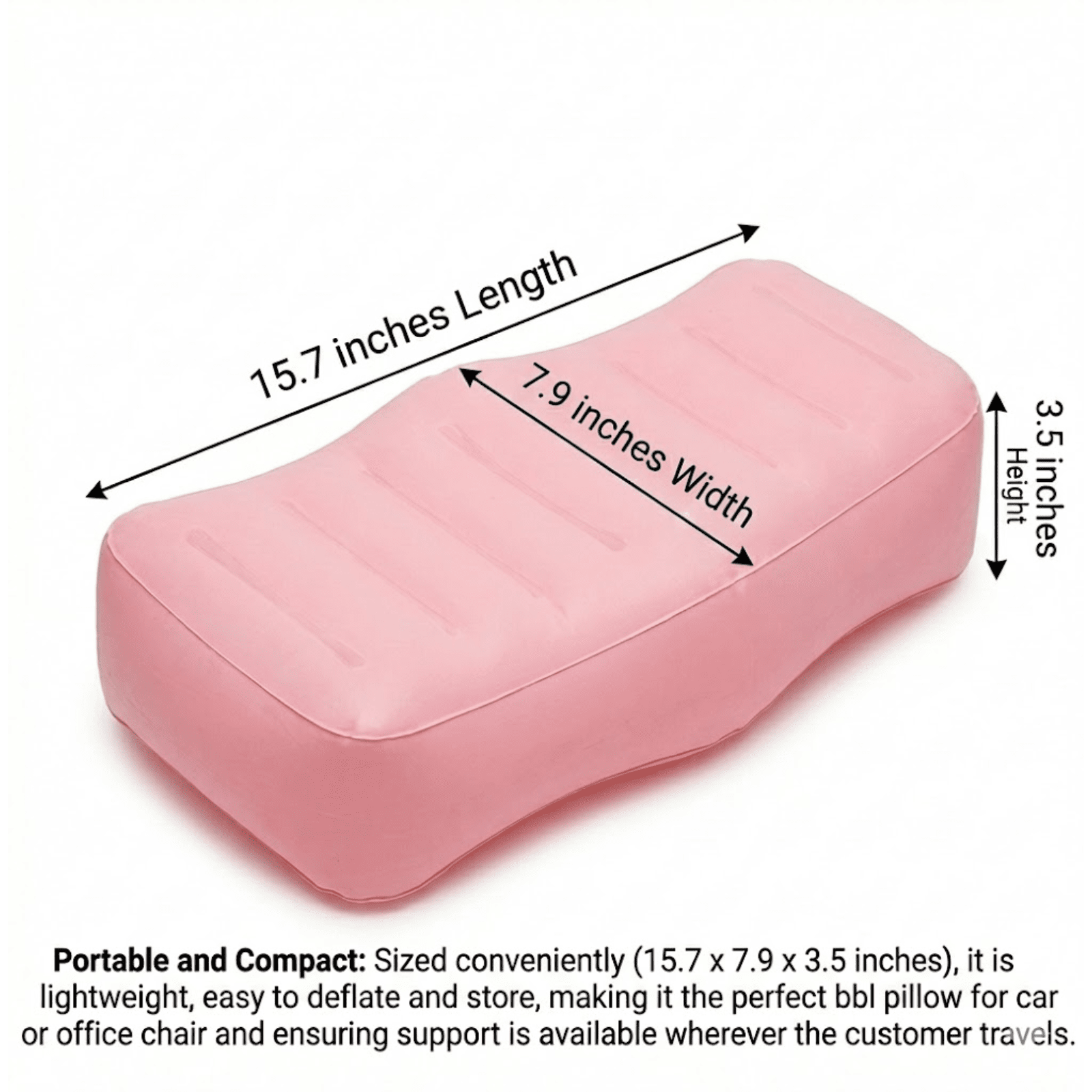 Be Shapy Portable BBL Seat Cushion – Inflatable Post - Op Pillow for Safe Sitting - Colombian Shapewear | Siluets