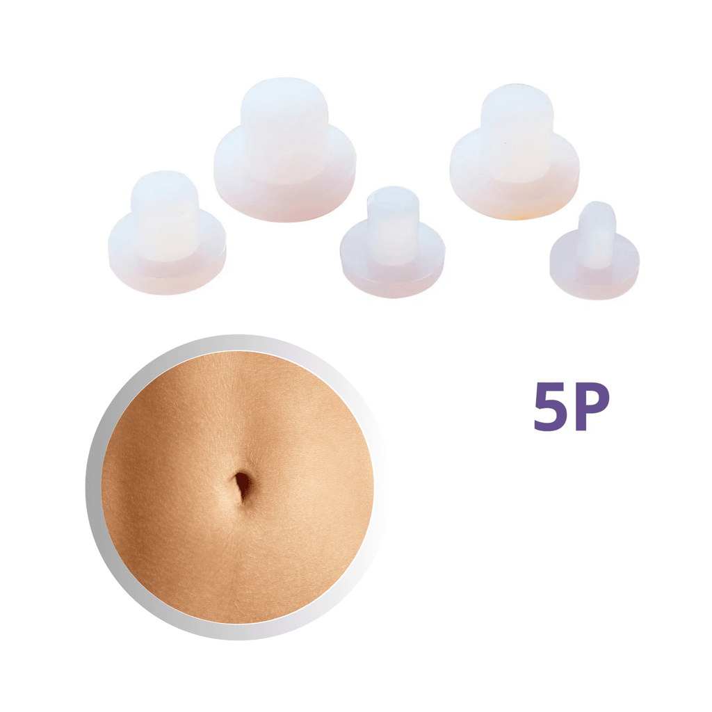Silicone Belly Button Plug After Surgery – 5 Sizes | 5 - Piece Recovery Set - Colombian Shapewear | Siluets