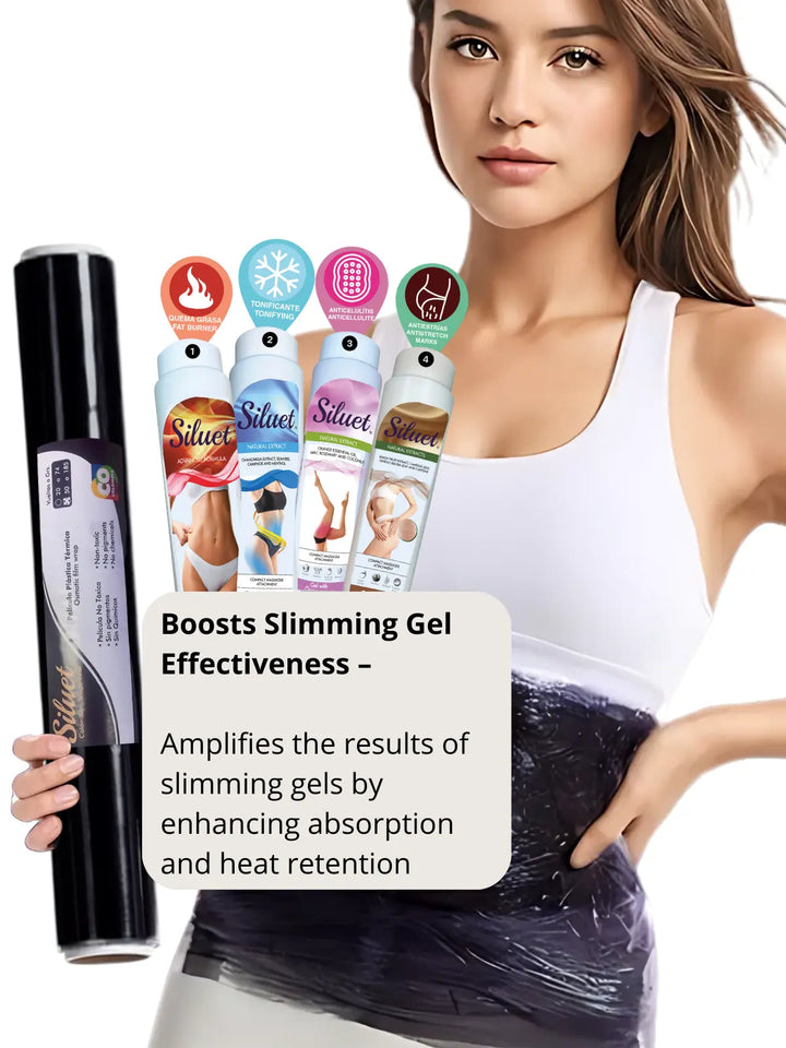 Premium Osmotic Wrap - 11.8 in x 164 ft (30 cm x 50 m) | Skin-Safe Body Sculpting Wrap for Enhanced Slimming & Detox Siluets