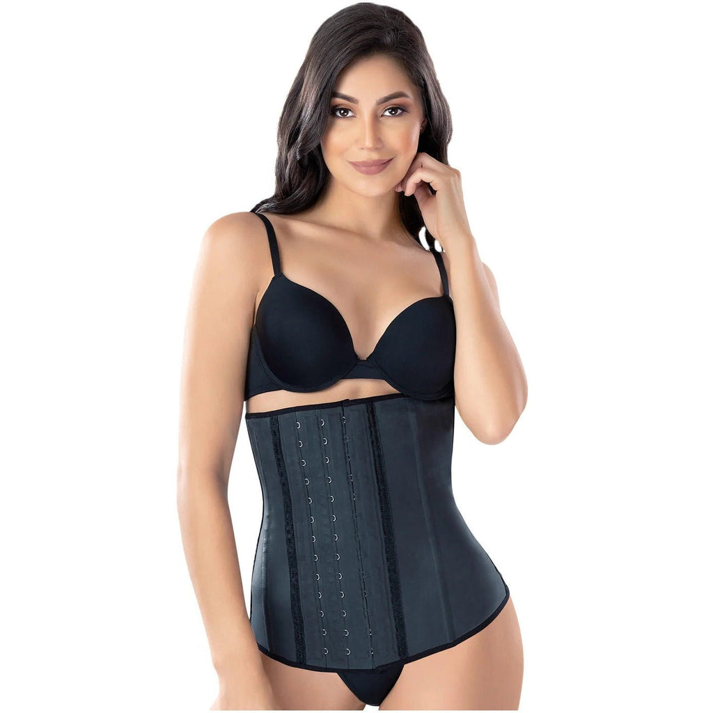 ROMANZA 1024 Colombian Latex Waist Trainer for Women – 3 Hook Faja Cincher with Tummy Control & Posture Support - Colombian Shapewear | Siluets