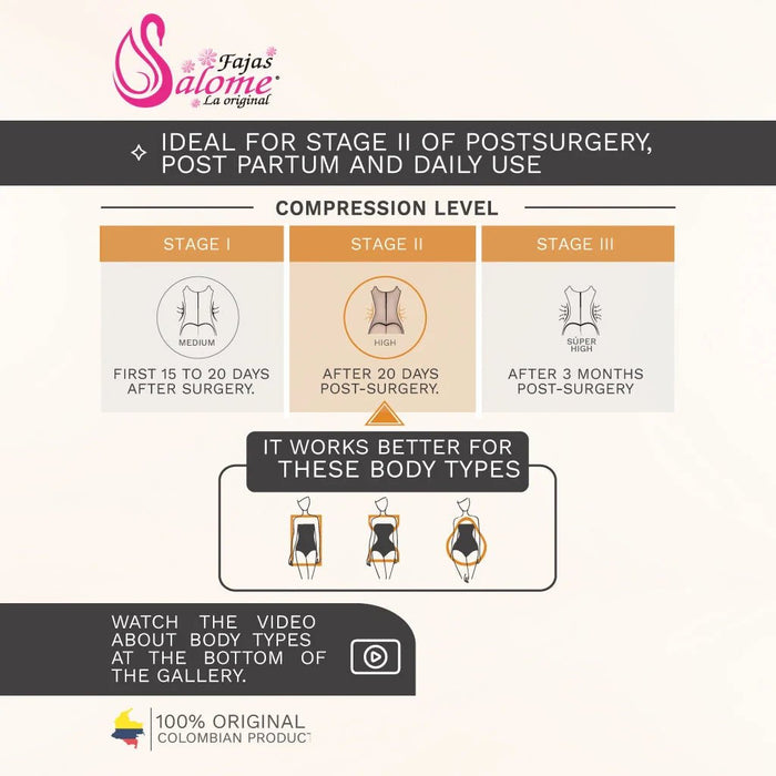 Fajas Salome 0216 – Colombian Mid - Thigh Body Shaper | High Compression - Colombian Shapewear | Siluets