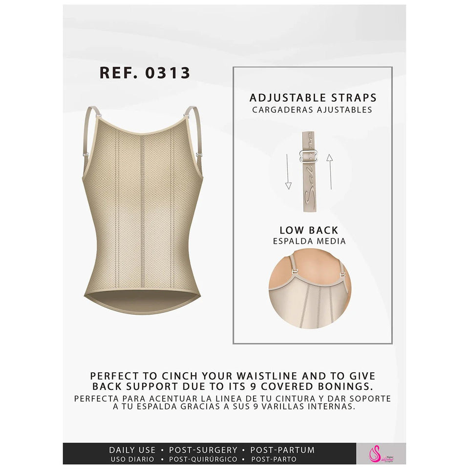 Fajas Salome 0313 – Colombian Waist Cincher Vest | Tummy Control - Colombian Shapewear | Siluets