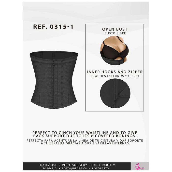 Fajas Salome 0315 - 1 – Colombian Waist Cincher Trainer | Tummy Control - Colombian Shapewear | Siluets